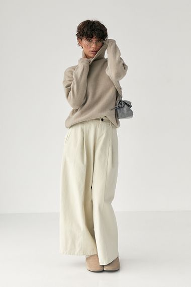 В'язаний теплий базовий гольф - кавовий цвет, ONE SIZE (є розміри) | Зображення 2