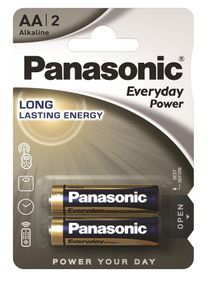 Батарейка Panasonic EVERYDAY POWER щелочная AA блистер, 2 шт. (LR6REE/2BR)