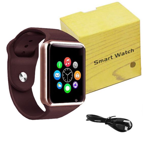 Смарт-годинник Smart Watch A1 розумний електронний зі слотом під sim-карту + карту пам'яті micro-sd. IN-377 Колір: золотий | Зображення 4