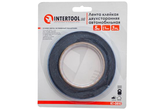 Лента двухсторонняя Intertool - 9 мм x 5 м авто (KT-0810) | Зображення 3