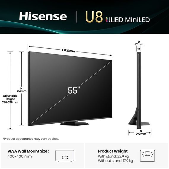 LED-телевізор Hisense 55U8Q | Зображення 2