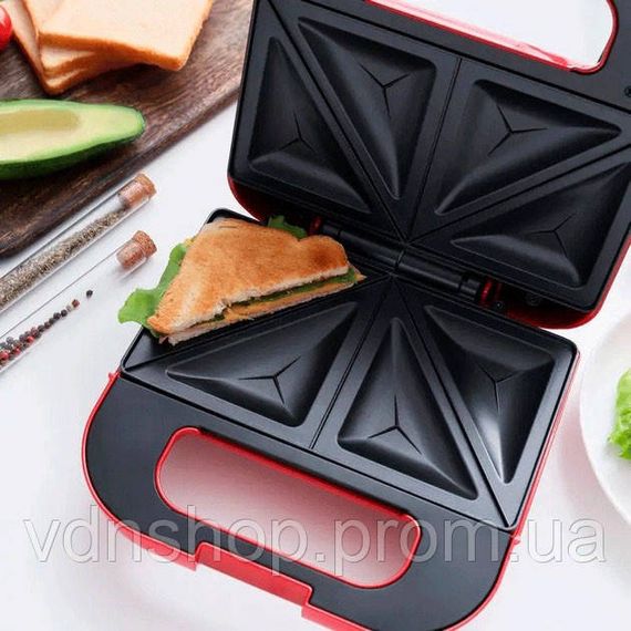 Электрическая сендвичница-бутербродница MAGIO MG-376 750 Вт, Бутербродница орешница гриль DW-56