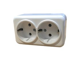 Розетка зовнішньої установки 2-а з/к біла IP20 Lemur Ny95000984