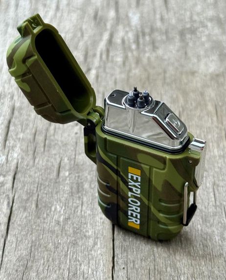 Електроімпульсна USB запальничка Explorer FR171, дві дуги в водонепроникному корпусі - Camouflage | Зображення 2