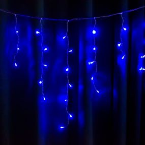 Гірлянда 150LED Штора Blue, мідний провід, 5 x 0,7 метра, прозора ізоляція, BOX
