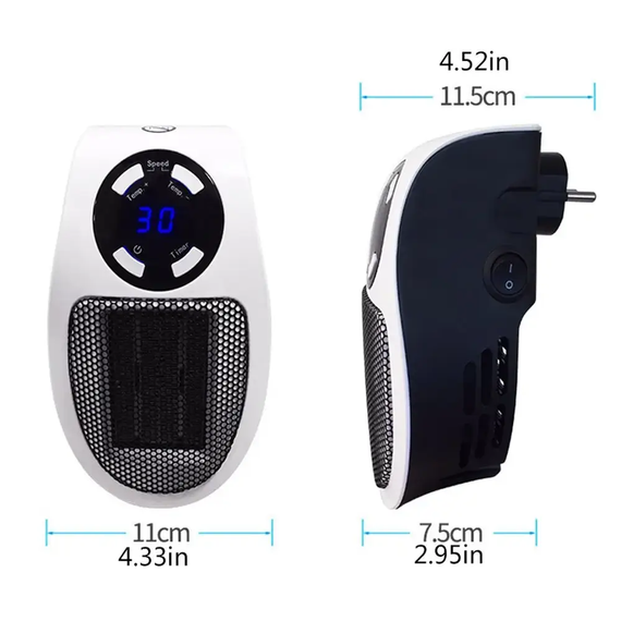 Портативный обогреватель 500W, Portable Heater с дисплеем / Настенный электрообогреватель | Зображення 5