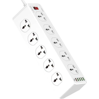 Мережевий фільтр живлення LDNIO SC10610, 5роз + 3USB (SC10610) (SC10610) | Зображення 1