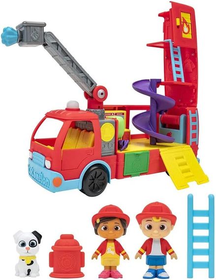 Игровой набор CoComelon Feature Vehicle Пожарная машина-трансформер с аксессуарами CMW0220 | Зображення 5