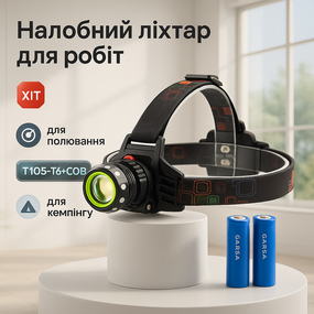 Налобный прожектор, Портативный светодиодный налобный фонарь, Наголовный фонарь фанарь WG-50