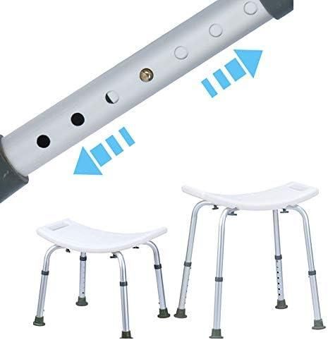 Стілець-табурет для ванної і душу регульований, протиковзний, алюмінієвий 2010A | Зображення 3
