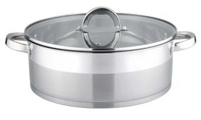 Кастрюля с крышкой Bohmann Premium BH-1028 28 см 6 л серебристая