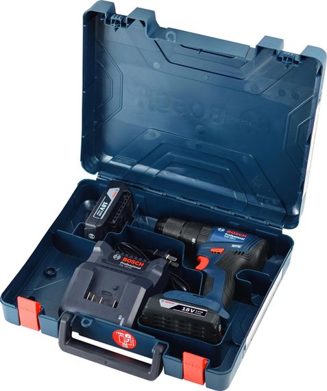 Акумуляторний ударний дриль-шуруповерт Bosch GSB 185-LI, 2 акумулятора 2.0 Ah, ЗП GAL 18V-20, кейс (0.601.9K3.100) | Зображення 3