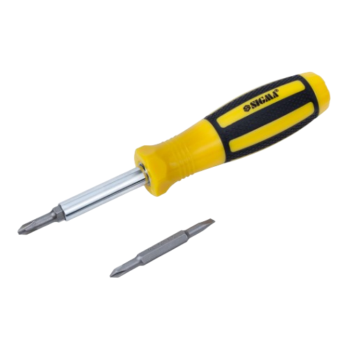 Викрутка 4в1 (2-х сторонні бити) + адаптер CrV жовта SIGMA | Зображення 2