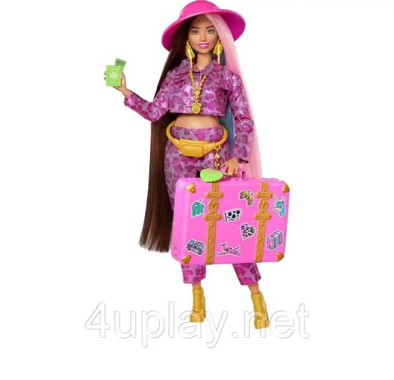 Игровой набор Кукла Барби Экстра Путешествие Сафари Оригинал Barbie Extra Fly Travel Doll Safari Look | Зображення 3