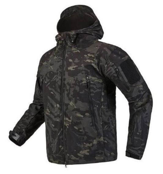 Куртка HWB на флісі чорний мультикам Soft Shell