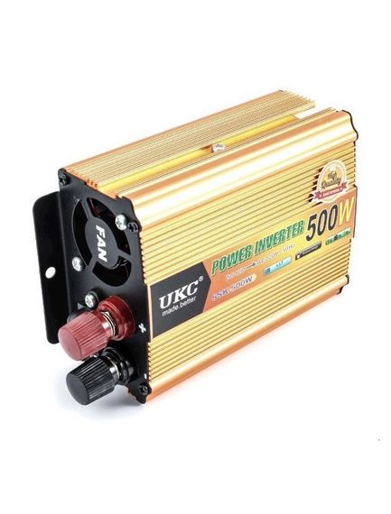 Инвертор автомобильный преобразователь напряжения UKC SSK-500W 12V | Зображення 1