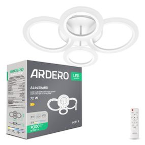 Світлодіодна накладна люстра Ardero AL6450ARD SOFT R 72Вт білий
