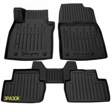 Килимки Stingray 3D (5 шт, поліуретан) для Nissan X-trail T31 2007-2014рр.