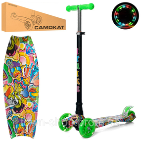 Самокат детский MAXI iTrike JR 3-055-3-WP2 с подсветкой