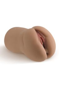 Мастурбатор вагина и анус NS Novelties Barely Legal Willow бежевый, 18.8 см sexstyle