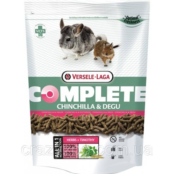 Корм для шиншилл и дегу Versele-Laga Complete Chinchilla&Degu гранулированный 500 г 612552
