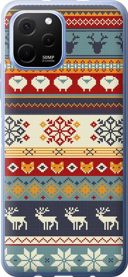 Чехол на Huawei Nova Y61 Рождественский орнамент "3303u-2983-17620"