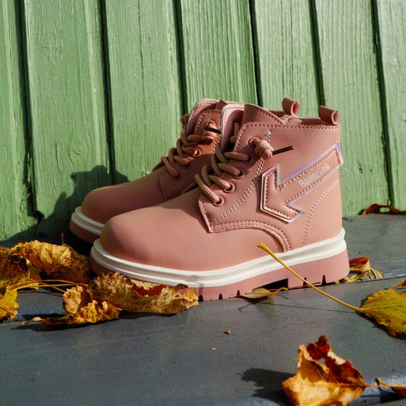 Розовые ботинки из натуральной кожи для девочки! 26, 28 размер | Зображення 5