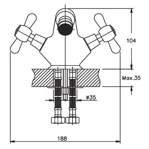 Змішувач для біде Haiba DOMINOX 162 (HB0074) | Зображення 1