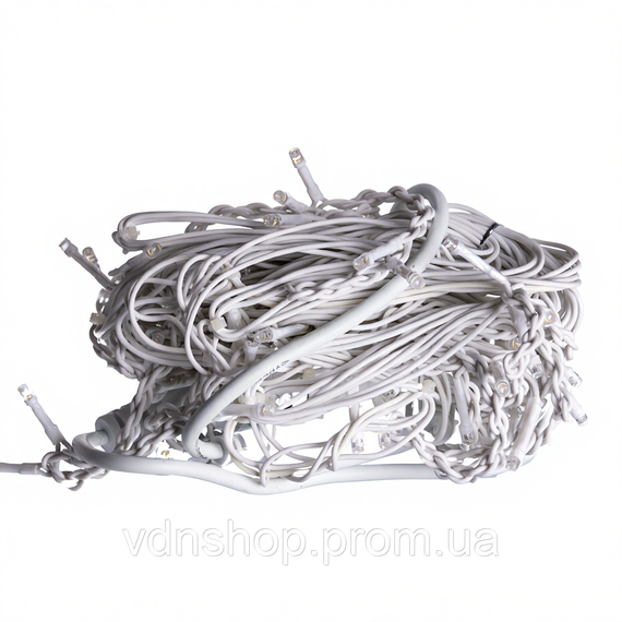 Новорічна гірлянда вулична Бахрома 6 м 105 LED білий провід Жовтий 6МWY | Зображення 2