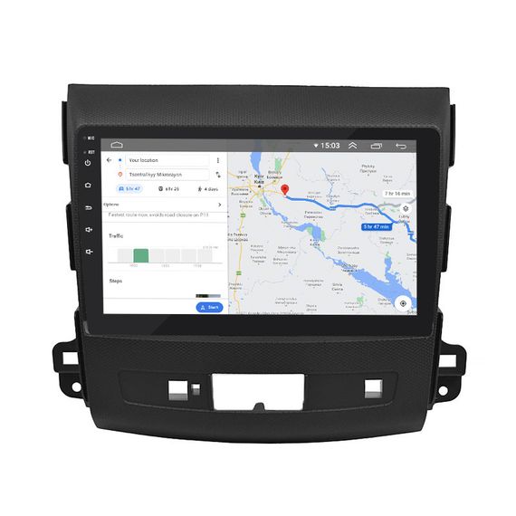 Штатная магнитола Lesko для Mitsubishi Outlander II 2005-2009 экран 9" 2/32Gb/ 4G/ Wi-Fi Premium GPS Андроид | Зображення 3