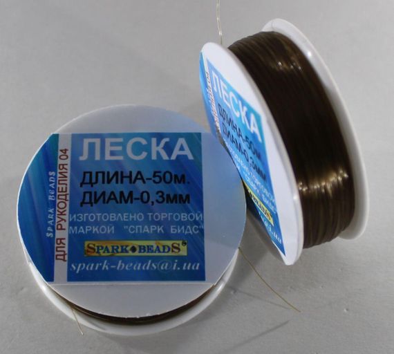 Волосінь мононитка, діаметр 0,3 мм, чорна 50 м | Зображення 1