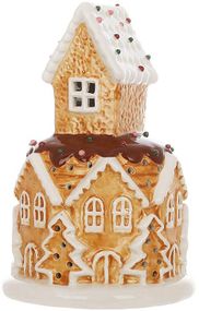 Декоративний "Пряничний Будиночок" 17см з LED-підсвічуванням, коричневий КОПІЯ