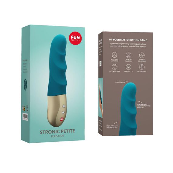 Мініпульсатор Fun Factory STRONIC PETITE deep sea blue, 8 режимів, підходить для початківців sexstyle | Зображення 6
