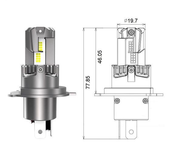 Комплект світлодіодних ламп StarLight TechStar +150% H4/H19 5500K 12V | Зображення 1