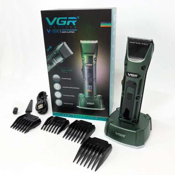 Машинка для стрижки волос с профессиональными ножами VGR, Моющаяся машинка для стрижки VB-98 | Зображення 3