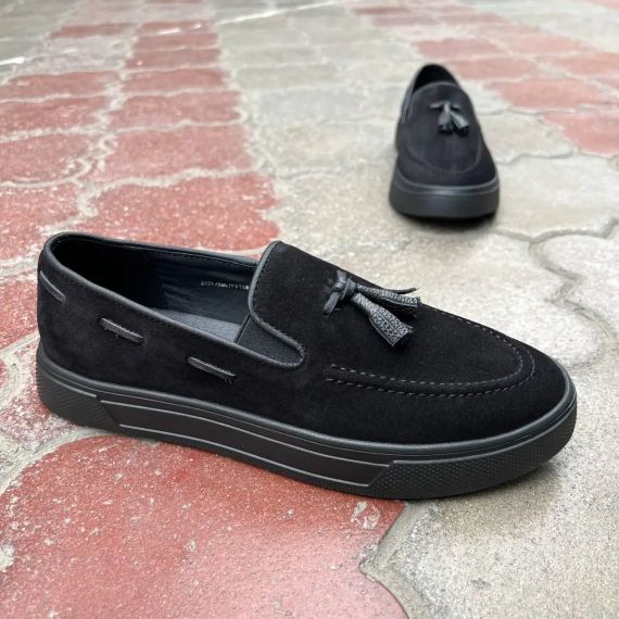 Замшевые черные лоферы 45 размер | Зображення 5