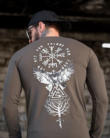 Мілітарі Лонгслів Руни хаки ПП7876 | Зображення 3