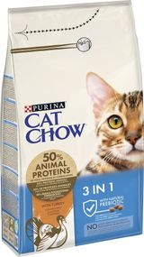 Корм Cat Chow Special Care 3 in 1 сухой полнорационный с индейкой и формулой тройного действия для взрослых котов 1.5 кг