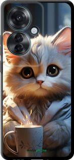 Чохол на Oppo Reno11 F Білий кіт "5646b-3671-2448"
