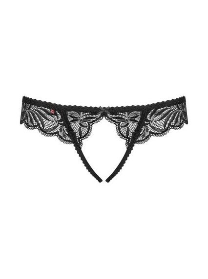 Трусики-стрінги Obsessive Contica otwarte S / M, Черный, S/M | Зображення 2