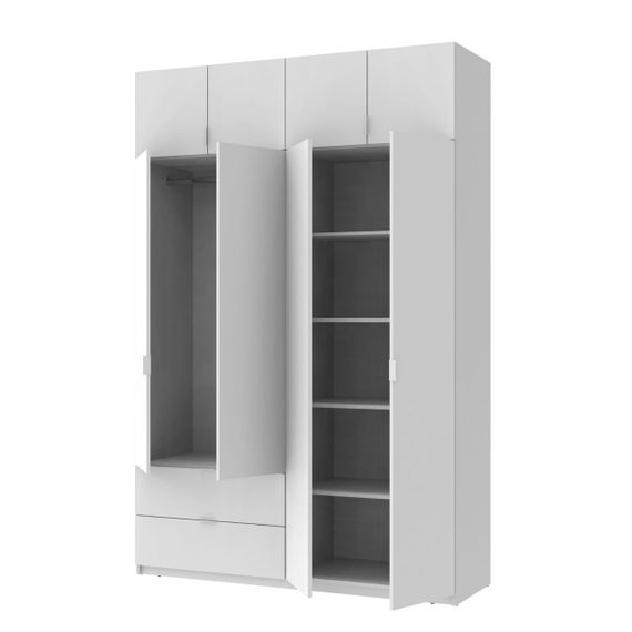 Шкаф распашной с антресолью Doros Лукас 160х50х240 см Белый (DRS-011193) | Зображення 2
