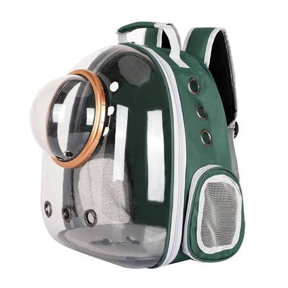 Рюкзак для переноски животных с иллюминатором CosmoPet Зеленый