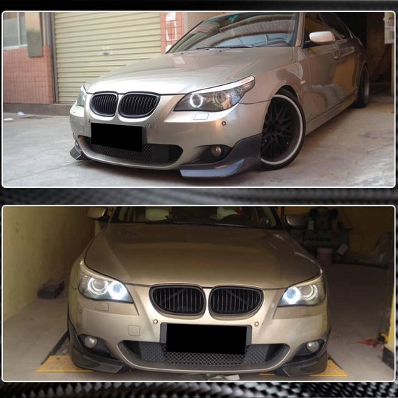 Накладки на передній бампер Flap (для M-Sport, Карбон) для BMW 5 серія E-60/61 2003-2010 рр | Зображення 3