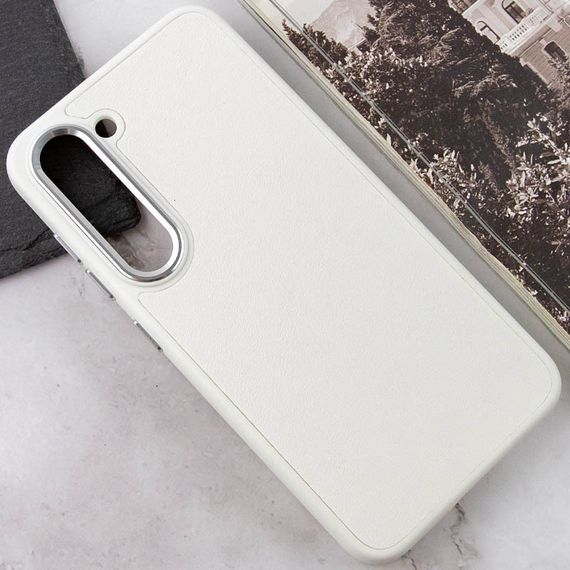 Шкіряний чохол Bonbon Leather Metal Style для Samsung Galaxy S23+ Білий / White | Зображення 3