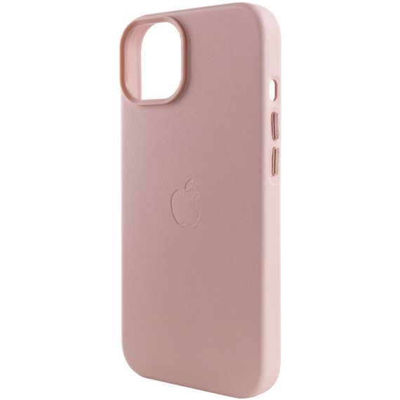 Кожаный чехол Leather Case (AA Plus) with MagSafe для Apple iPhone 14 (6.1") Sand Pink | Зображення 5