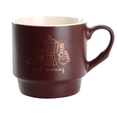 Набір чашок Morning Coffee 4шт 340мл на металевій підставці 7007034 LIMITED EDITION | Зображення 2