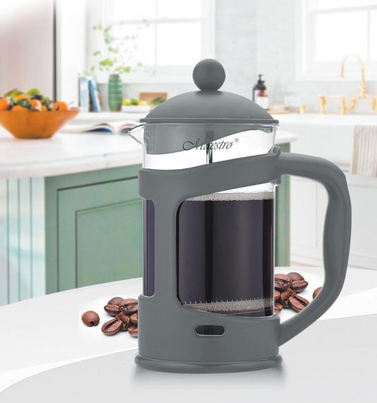 Френч-пресс 1 л Maestro MR-1665-1000-GRAY серый стеклянный заварник для чая и кофе | Зображення 1