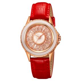 Класичний жіночий годинник Skmei 2172RGRD Rose Gold-Red
