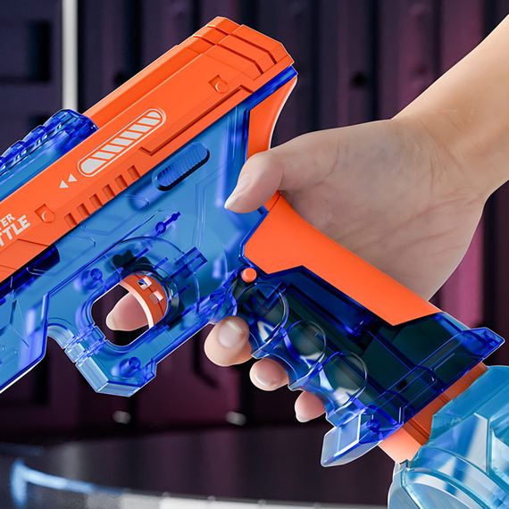 Водяний акумуляторний пістолет Water Gun 66-35 (500ml) with lithium battery Blue / Orange | Зображення 6