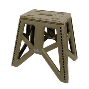 Стілець Tribe Camp Chair High оливковий складаний, Похідний стілець трайб для риболовлі, Крісло кемпінгове для полювання